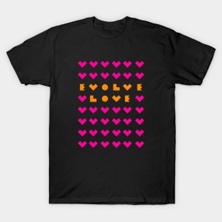 Evolve Love Pink Hearts T-Shirt